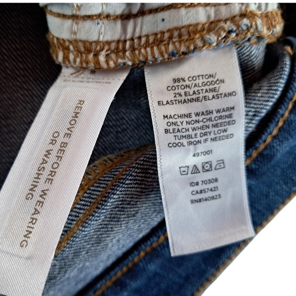 LOFT Womens Dark Wash Cuffed Denim Shorts Size 2 26 New With Tags 497001 - Picture 6 of 7